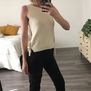 Madewell Cotton Side Tie Tank